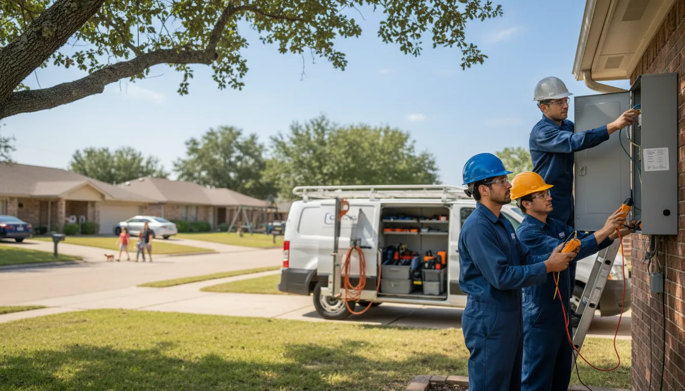 Certified electrician providing emergency electrical services in Lohrville, IA